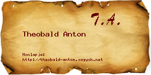 Theobald Anton névjegykártya